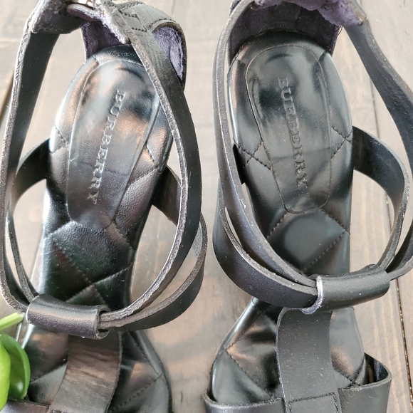 BURBERRY Black T Strap Stilettos - Picture 5 of 8